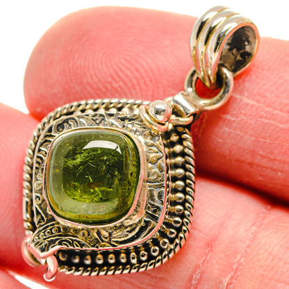 Green Tourmaline Pendants handcrafted by Ana Silver Co - PD21103