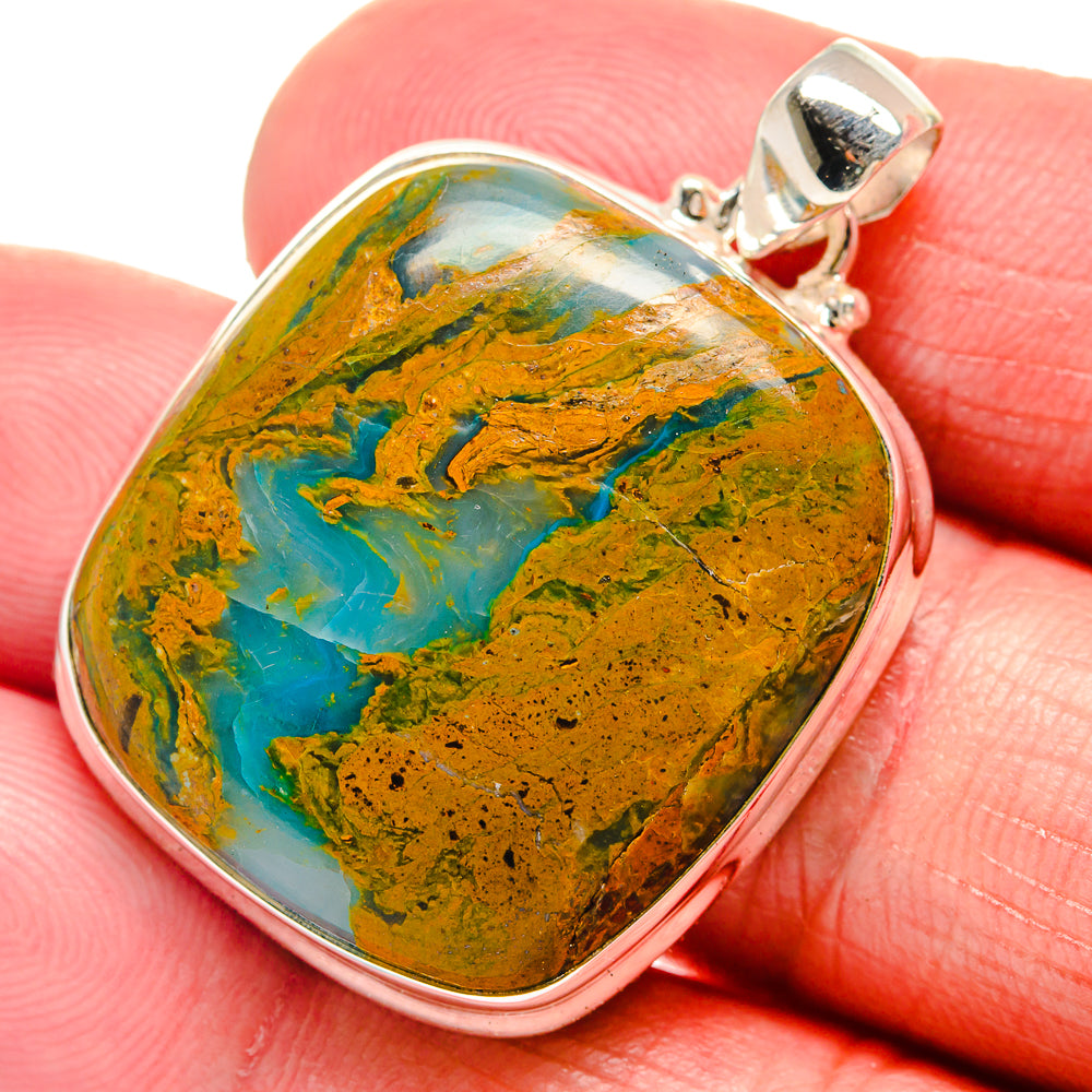 Peruvian Opal Pendants handcrafted by Ana Silver Co - PD21104