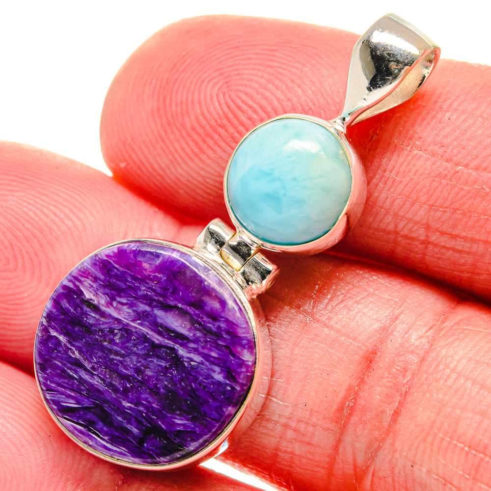 Charoite Pendants handcrafted by Ana Silver Co - PD21105