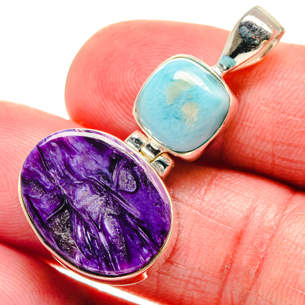 Charoite Pendants handcrafted by Ana Silver Co - PD21106