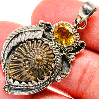 Pyrite Fossil Pendants handcrafted by Ana Silver Co - PD21108