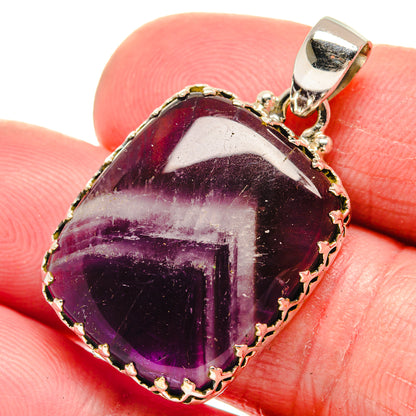 Chevron Amethyst Pendants handcrafted by Ana Silver Co - PD21110