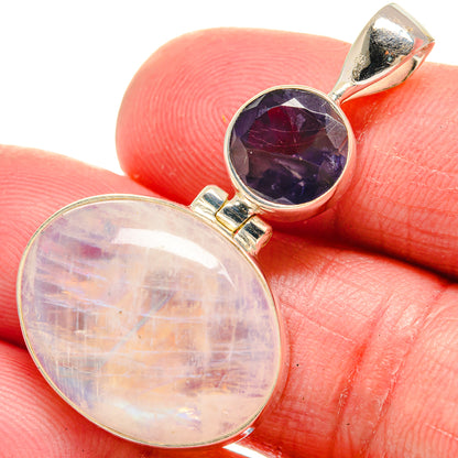 Rainbow Moonstone Pendants handcrafted by Ana Silver Co - PD21111