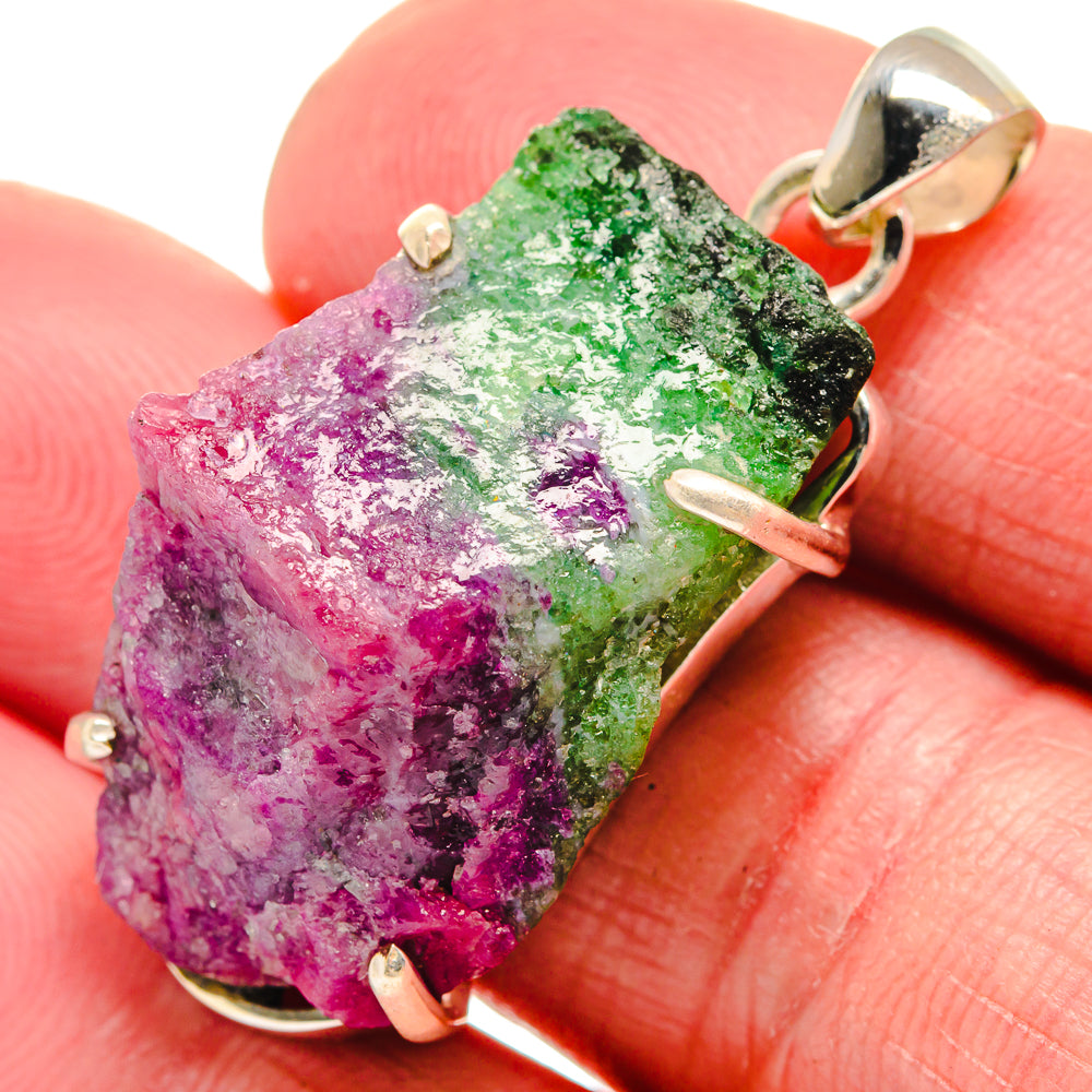 Ruby Zoisite Pendants handcrafted by Ana Silver Co - PD21113