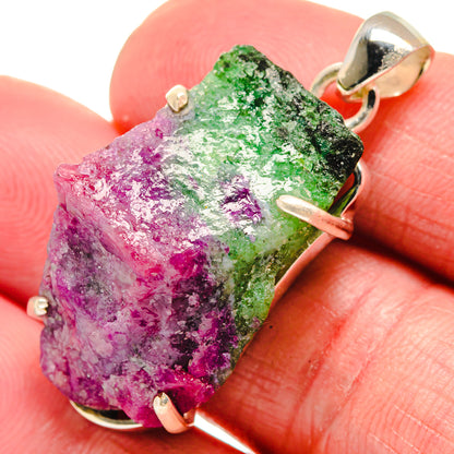 Ruby Zoisite Pendants handcrafted by Ana Silver Co - PD21113
