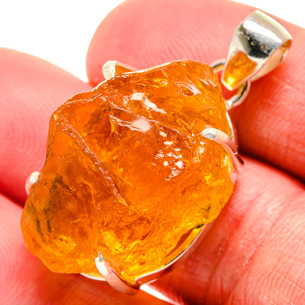 Citrine Pendants handcrafted by Ana Silver Co - PD21115