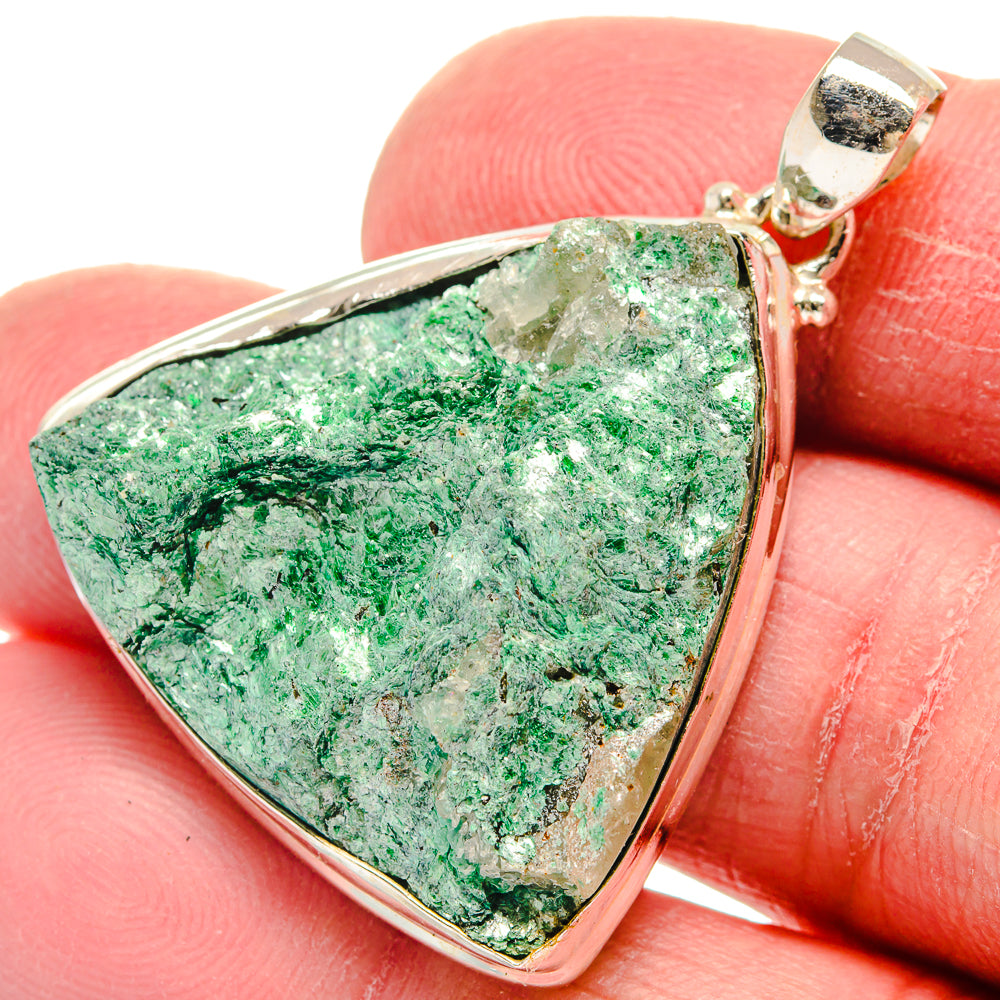 Green Fuchsite Pendants handcrafted by Ana Silver Co - PD21130