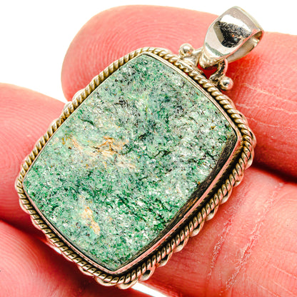 Green Fuchsite Pendants handcrafted by Ana Silver Co - PD21131