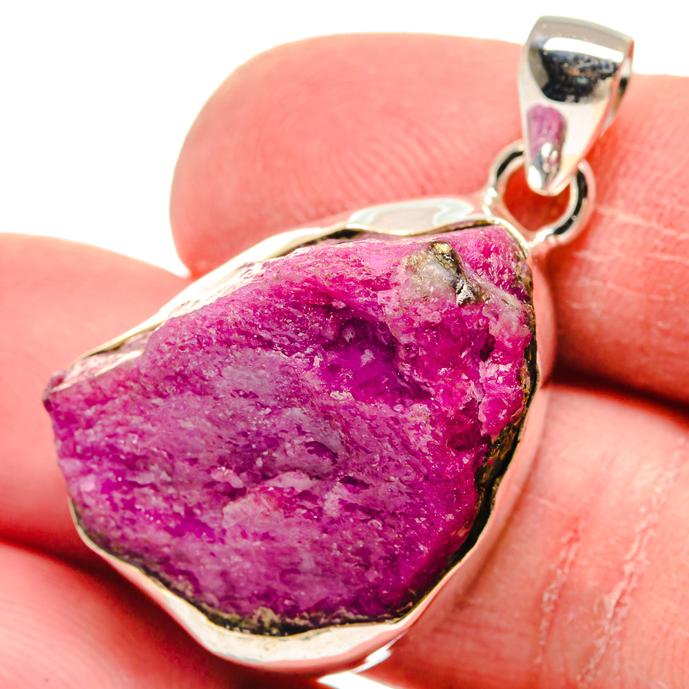 Ruby Zoisite Pendants handcrafted by Ana Silver Co - PD21133