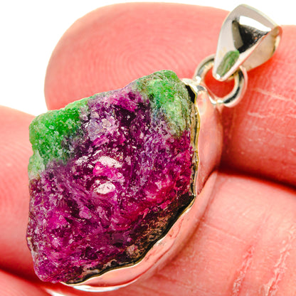 Ruby Zoisite Pendants handcrafted by Ana Silver Co - PD21134