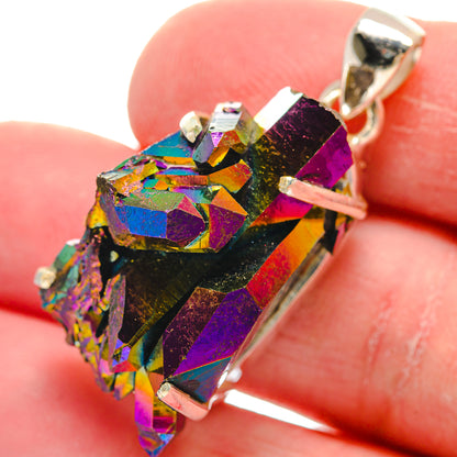 Titanium Sunshine Druzy Pendants handcrafted by Ana Silver Co - PD21137