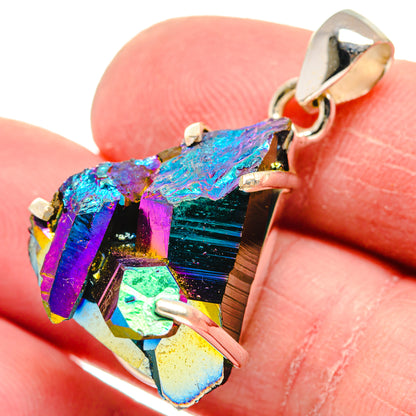 Titanium Sunshine Druzy Pendants handcrafted by Ana Silver Co - PD21138