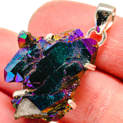 Titanium Sunshine Druzy Pendants handcrafted by Ana Silver Co - PD21142