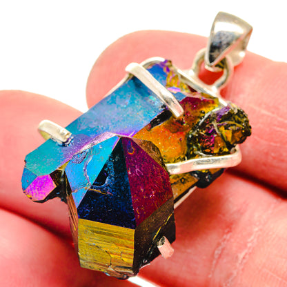 Titanium Sunshine Druzy Pendants handcrafted by Ana Silver Co - PD21143