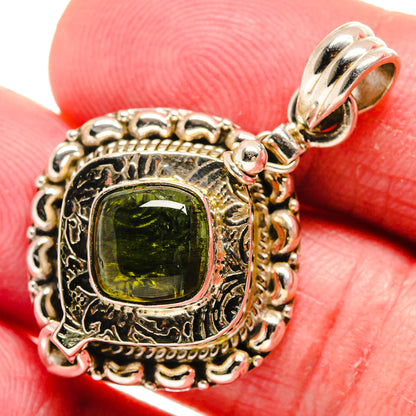 Green Tourmaline Pendants handcrafted by Ana Silver Co - PD21146