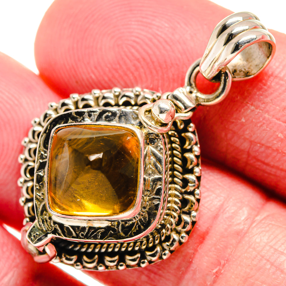 Citrine Pendants handcrafted by Ana Silver Co - PD21147