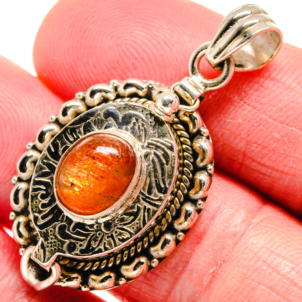 Sunstone Pendants handcrafted by Ana Silver Co - PD21148