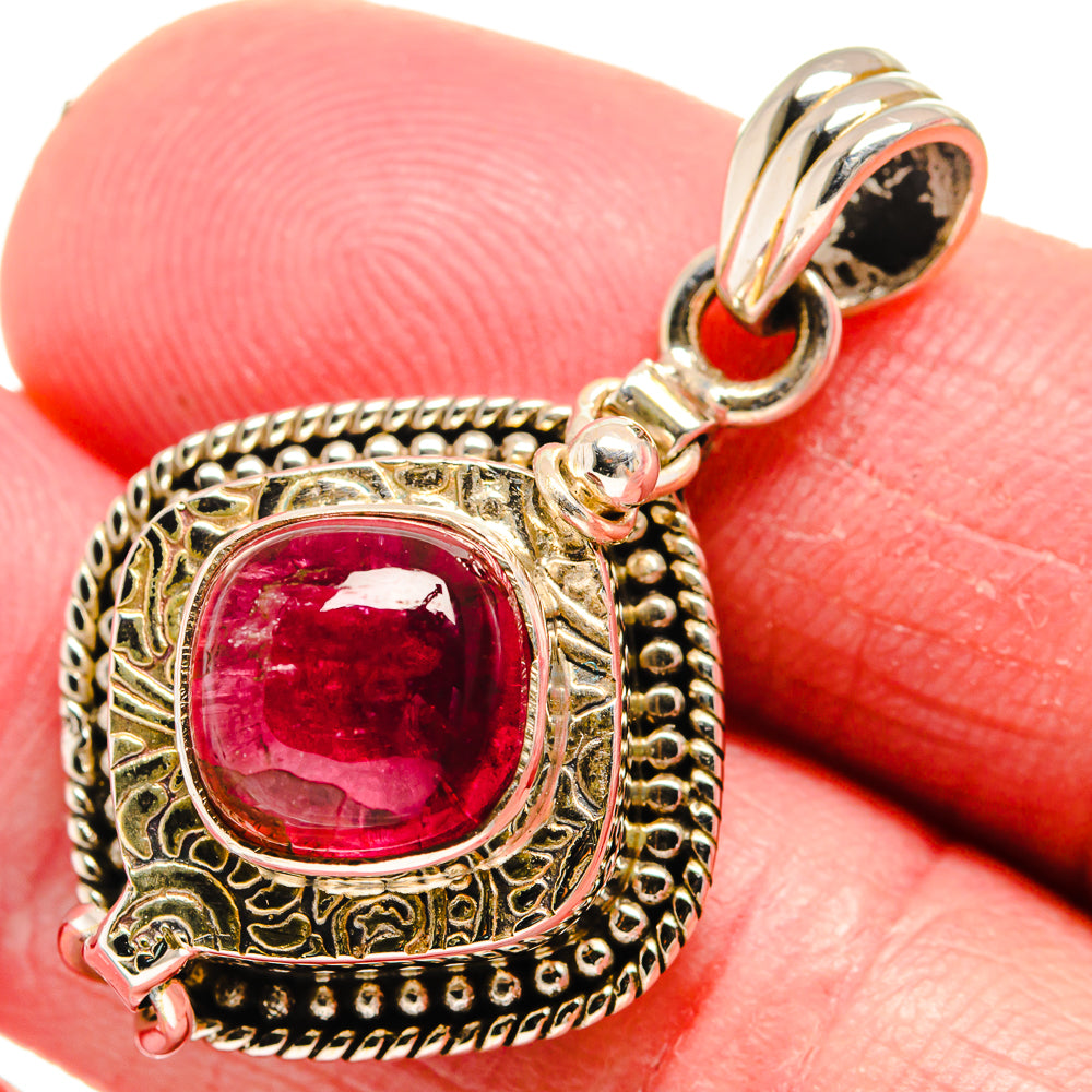 Pink Tourmaline Pendants handcrafted by Ana Silver Co - PD21150