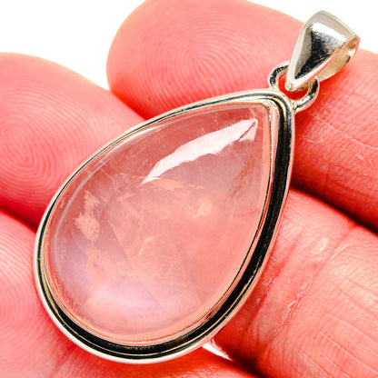 Rose Quartz Pendants handcrafted by Ana Silver Co - PD21159