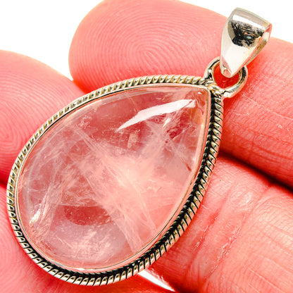 Rose Quartz Pendants handcrafted by Ana Silver Co - PD21160
