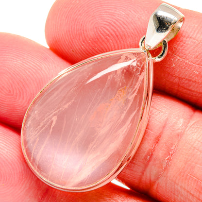 Rose Quartz Pendants handcrafted by Ana Silver Co - PD21161