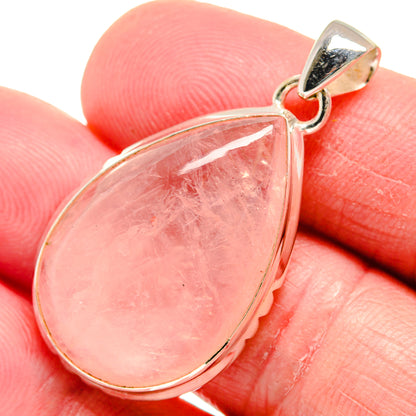 Rose Quartz Pendants handcrafted by Ana Silver Co - PD21162