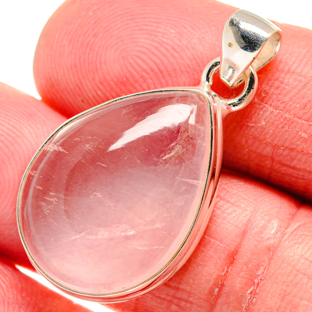 Rose Quartz Pendants handcrafted by Ana Silver Co - PD21164