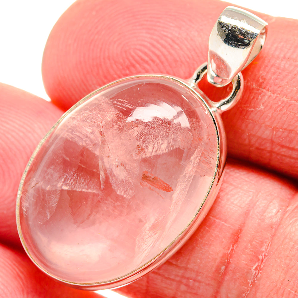Rose Quartz Pendants handcrafted by Ana Silver Co - PD21169