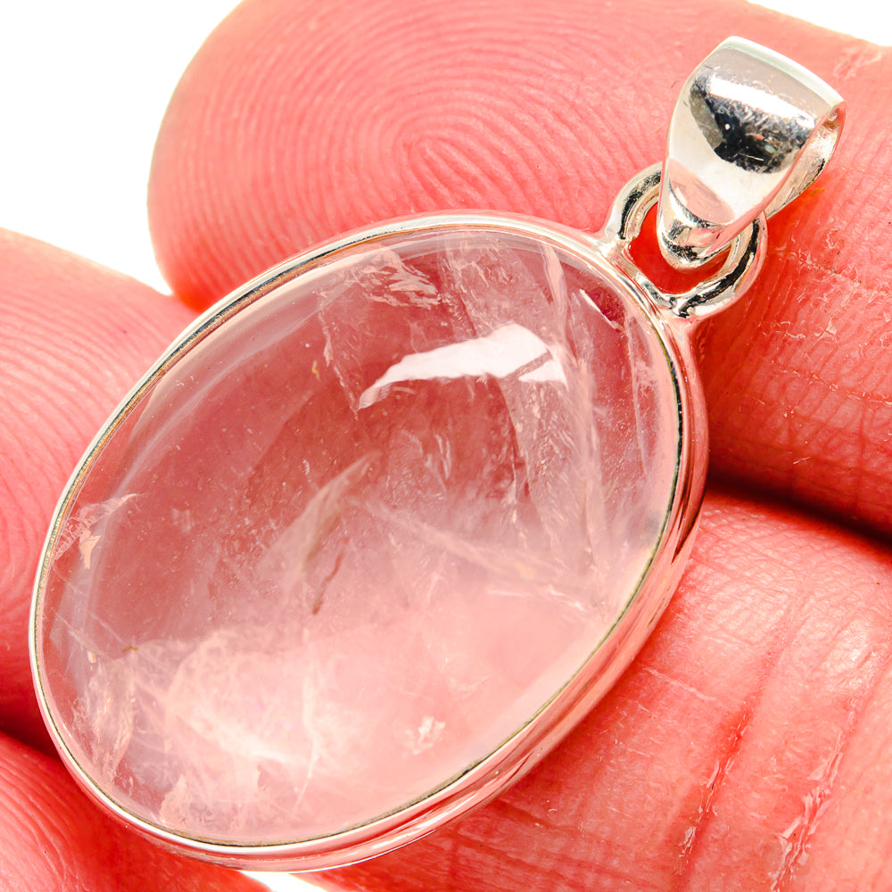 Rose Quartz Pendants handcrafted by Ana Silver Co - PD21170