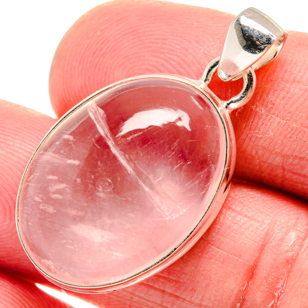 Rose Quartz Pendants handcrafted by Ana Silver Co - PD21171