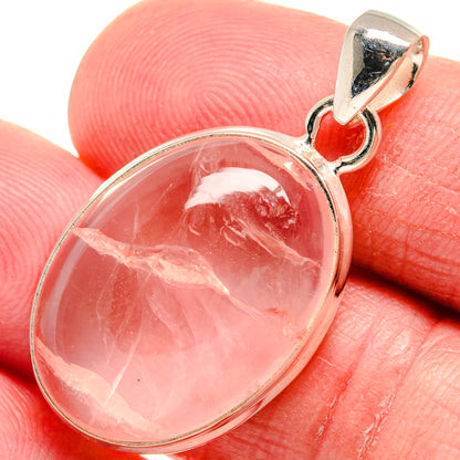 Rose Quartz Pendants handcrafted by Ana Silver Co - PD21172