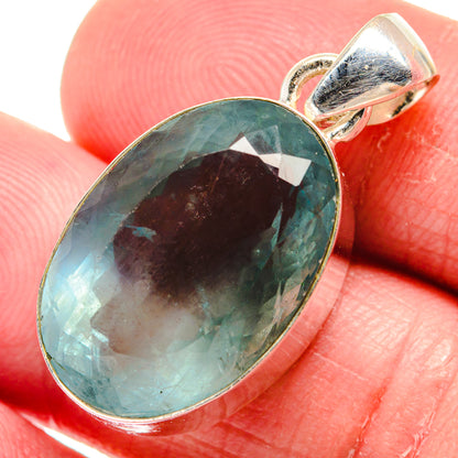 Blue Fluorite Pendants handcrafted by Ana Silver Co - PD21173