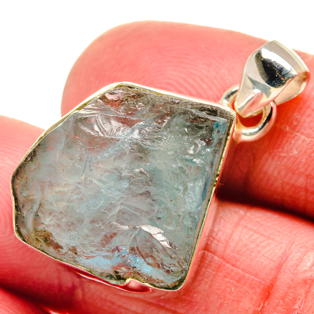 Aquamarine Pendants handcrafted by Ana Silver Co - PD21175