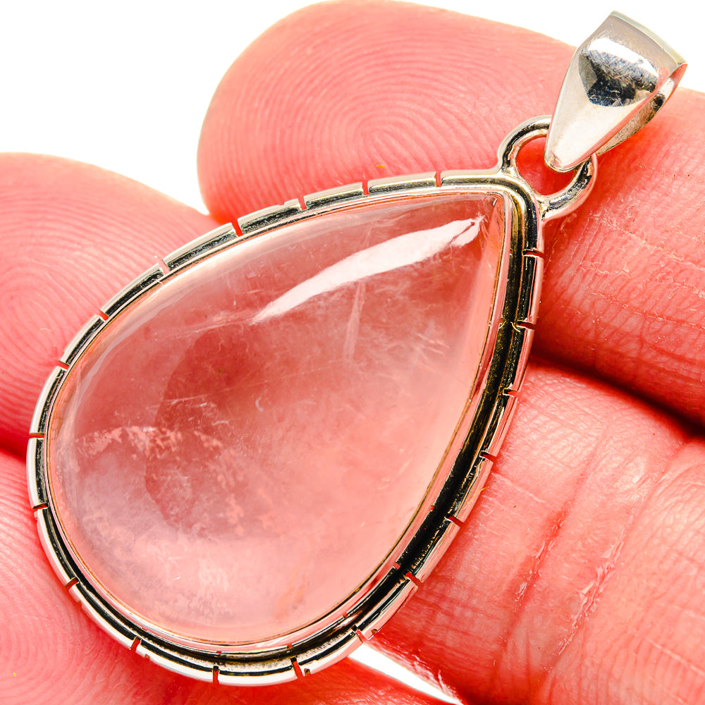 Rose Quartz Pendants handcrafted by Ana Silver Co - PD21176