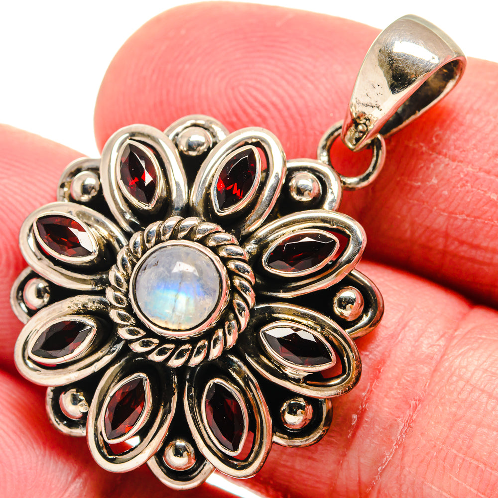 Rainbow Moonstone Pendants handcrafted by Ana Silver Co - PD21193