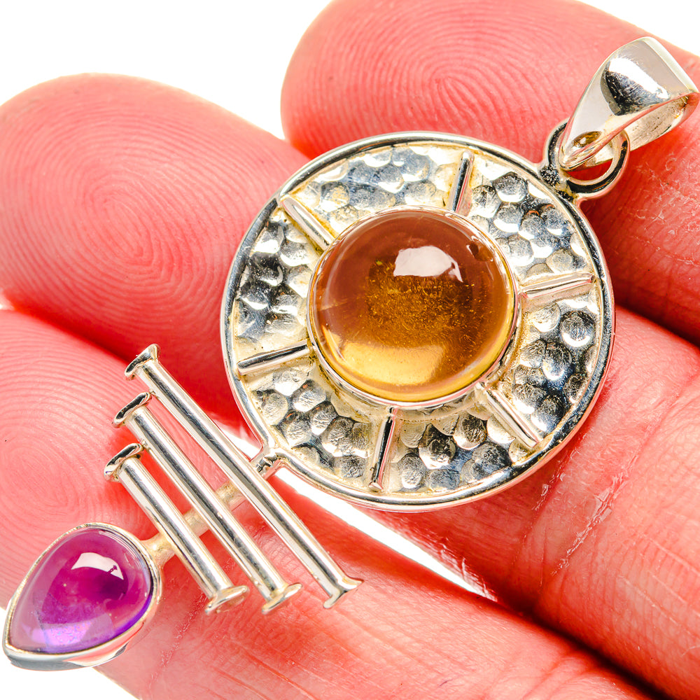 Citrine Pendants handcrafted by Ana Silver Co - PD21199