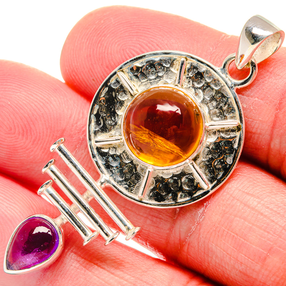 Citrine Pendants handcrafted by Ana Silver Co - PD21200