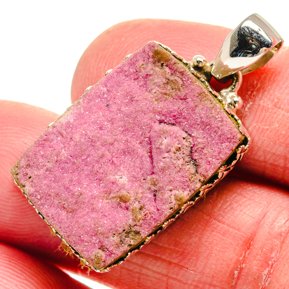 Cobalto Calcite Druzy Pendants handcrafted by Ana Silver Co - PD21216