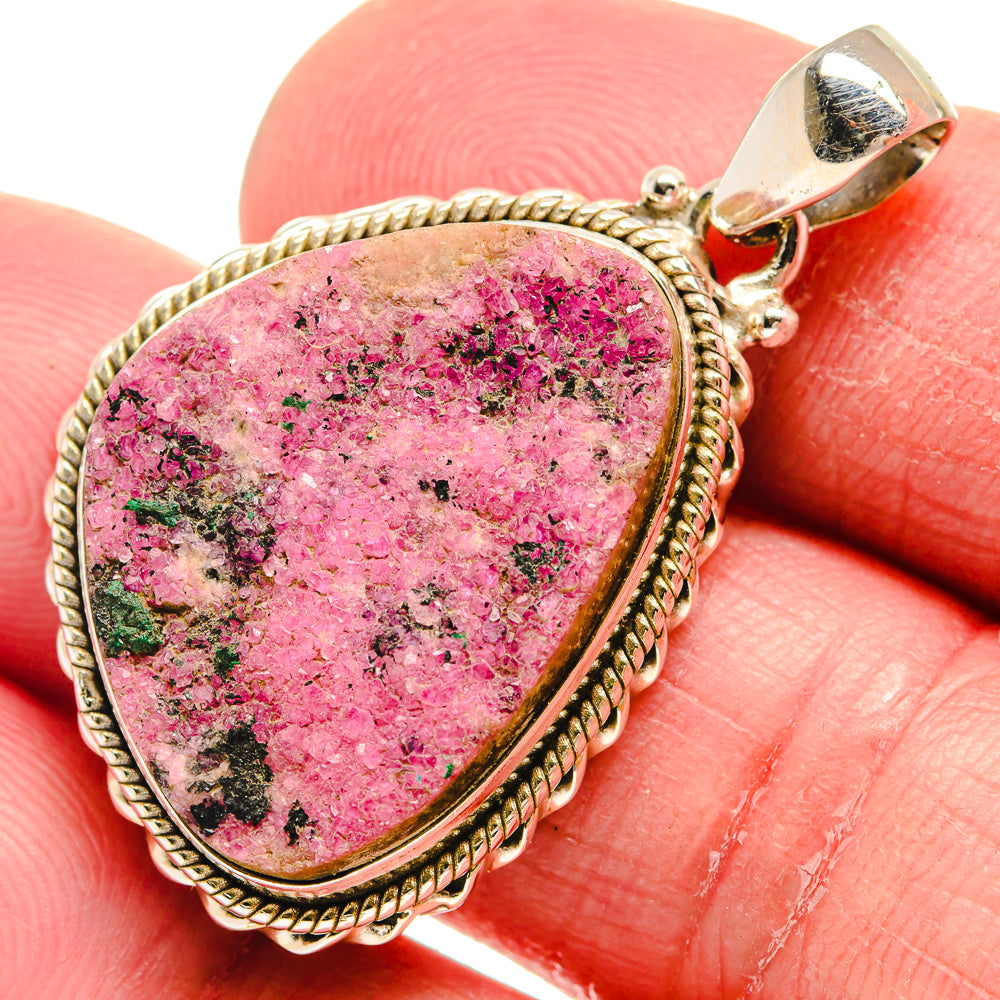 Cobalto Calcite Druzy Pendants handcrafted by Ana Silver Co - PD21217