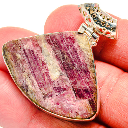 Pink Tourmaline In Quartz Pendants handcrafted by Ana Silver Co - PD21232