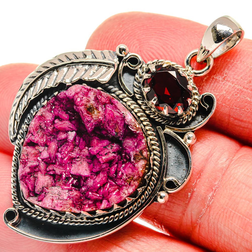 Cobalto Calcite Druzy Pendants handcrafted by Ana Silver Co - PD21236