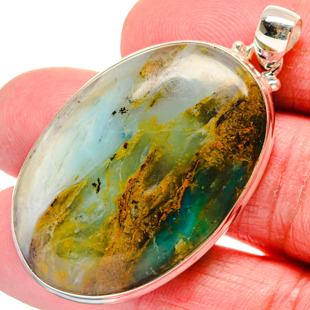 Peruvian Opal Pendants handcrafted by Ana Silver Co - PD21264