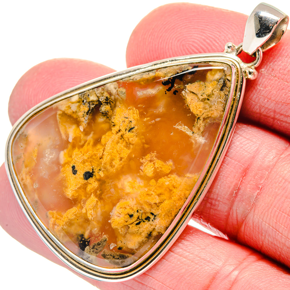 Plume Agate Pendants handcrafted by Ana Silver Co - PD21266