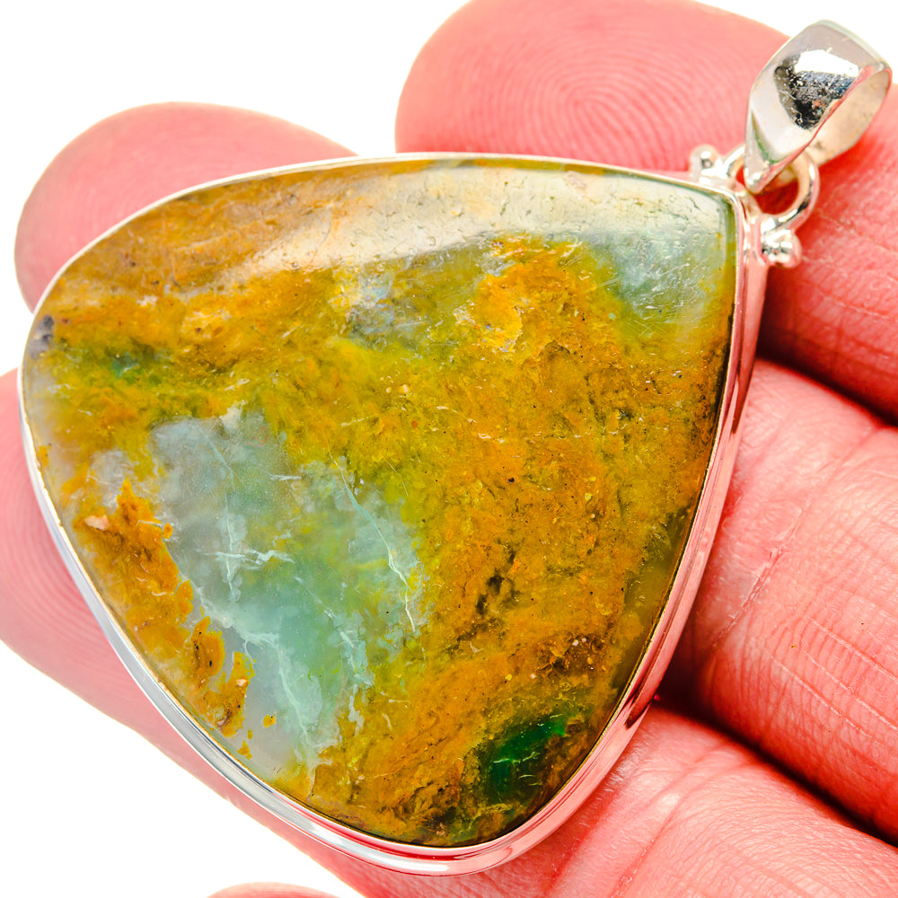 Peruvian Opal Pendants handcrafted by Ana Silver Co - PD21268
