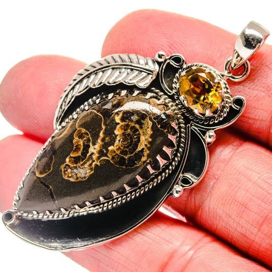 Turritella Agate Pendants handcrafted by Ana Silver Co - PD21269