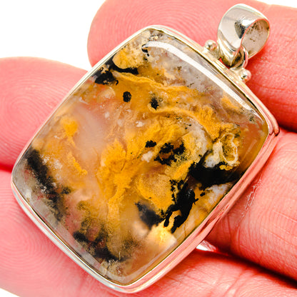 Plume Agate Pendants handcrafted by Ana Silver Co - PD21278