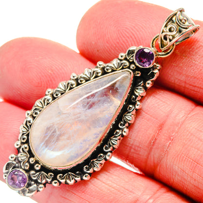 Rainbow Moonstone Pendants handcrafted by Ana Silver Co - PD21280
