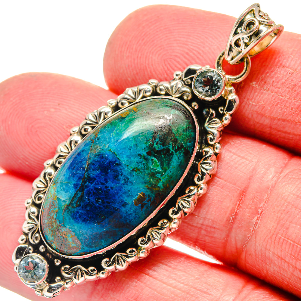Chrysocolla Pendants handcrafted by Ana Silver Co - PD21284