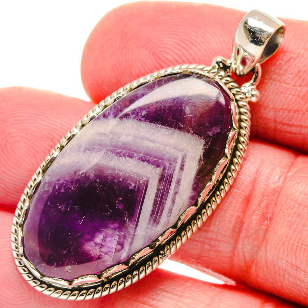 Chevron Amethyst Pendants handcrafted by Ana Silver Co - PD21289