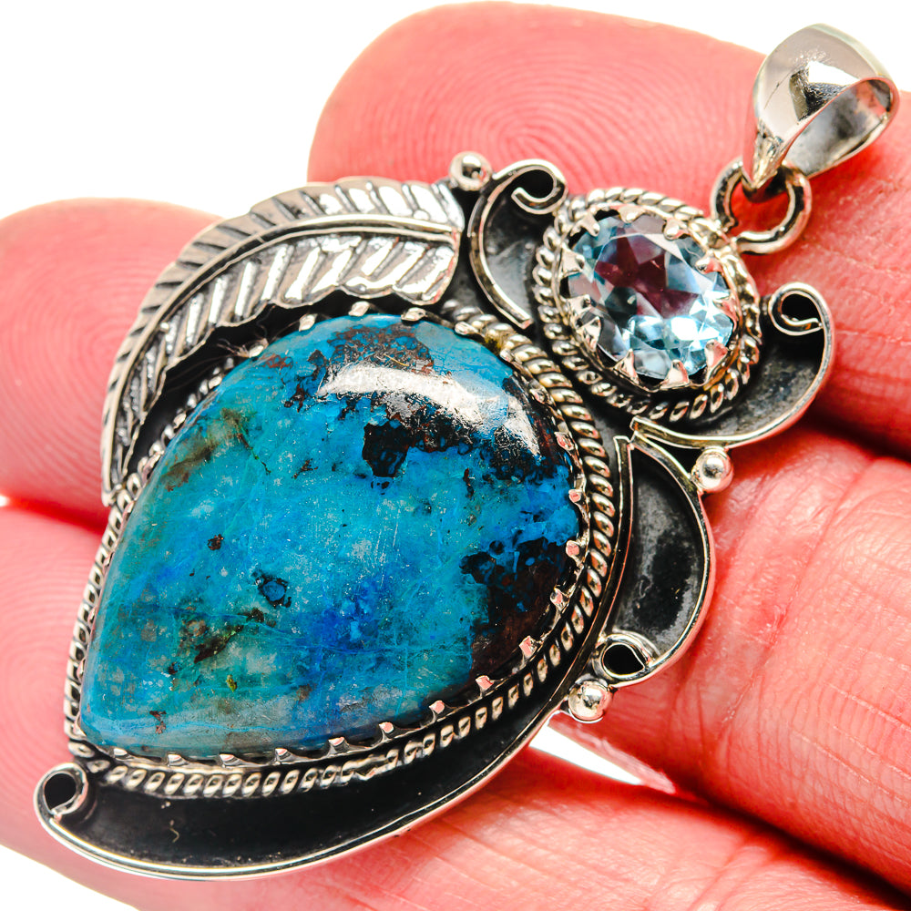 Chrysocolla Pendants handcrafted by Ana Silver Co - PD21290